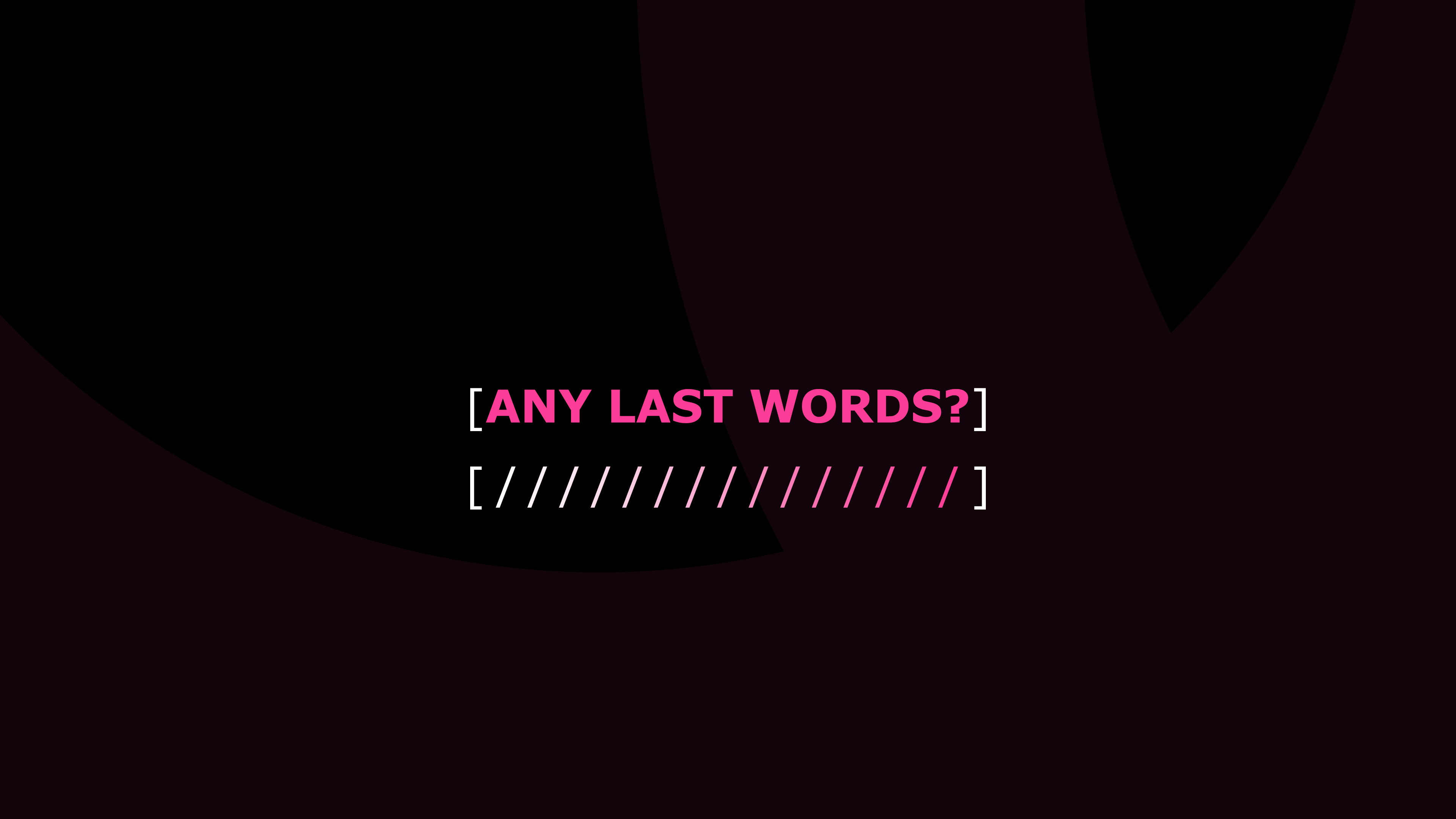 Minimalist artwork of ANY LAST WORDS, featuring the title