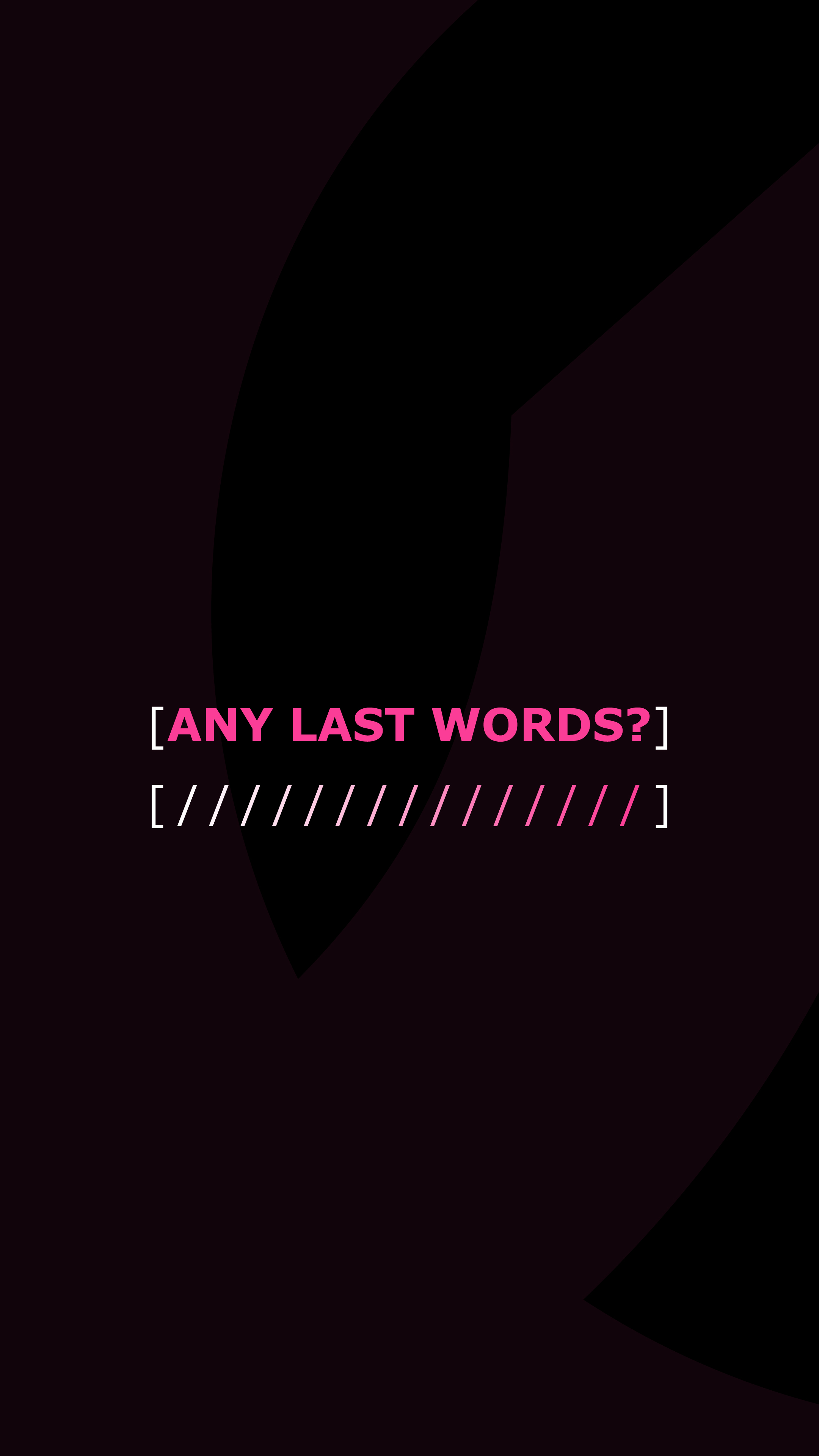 Minimalist artwork of ANY LAST WORDS, featuring the title