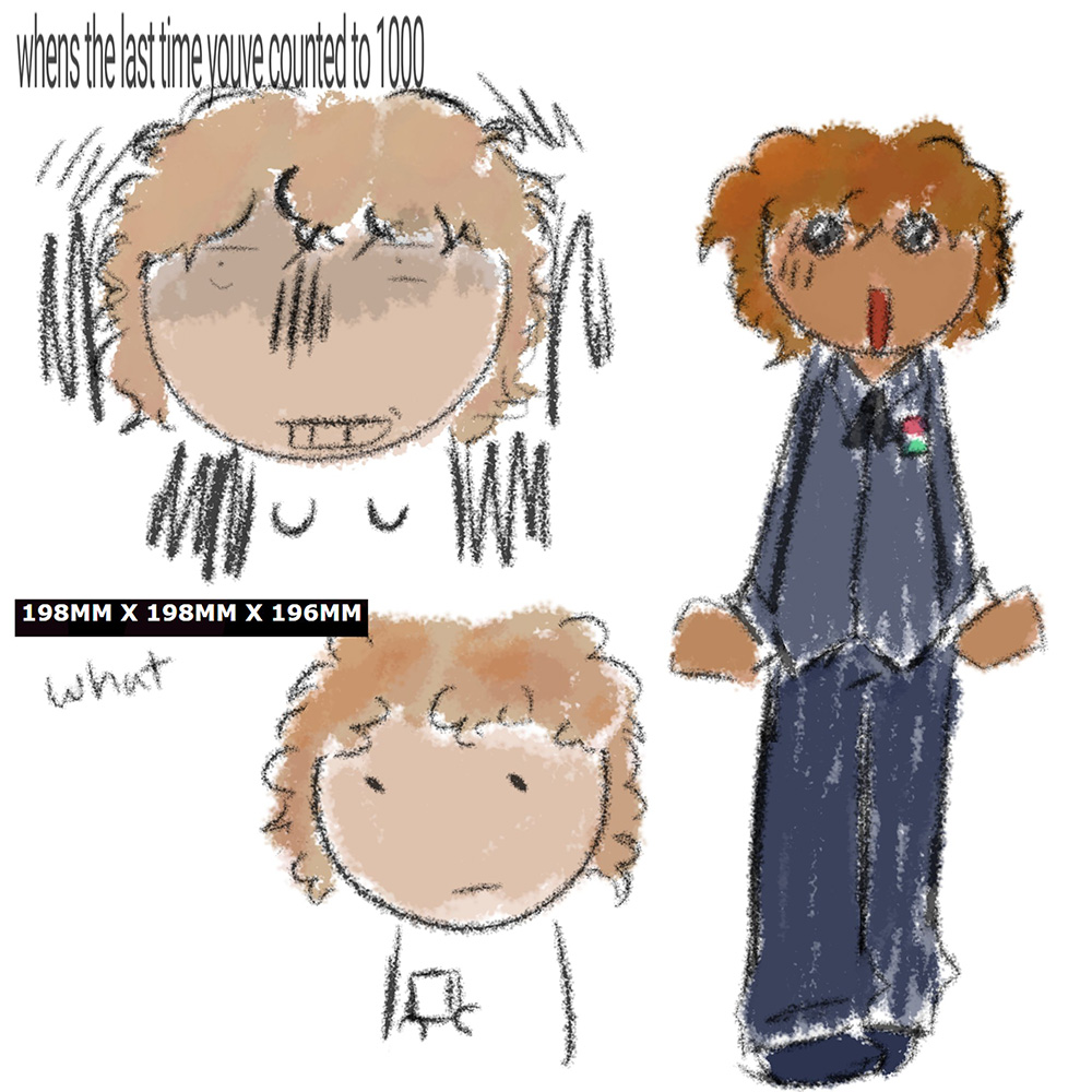 Sketched artwork of the protagonist, zero-sum engineer SMITH-CLEMENCE
